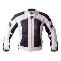 Dámská letní textilní moto bunda BOS Aylin Silver Grey M