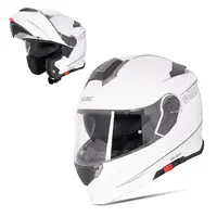 Výklopná přilba W-TEC Venero Glossy White S (55-56)