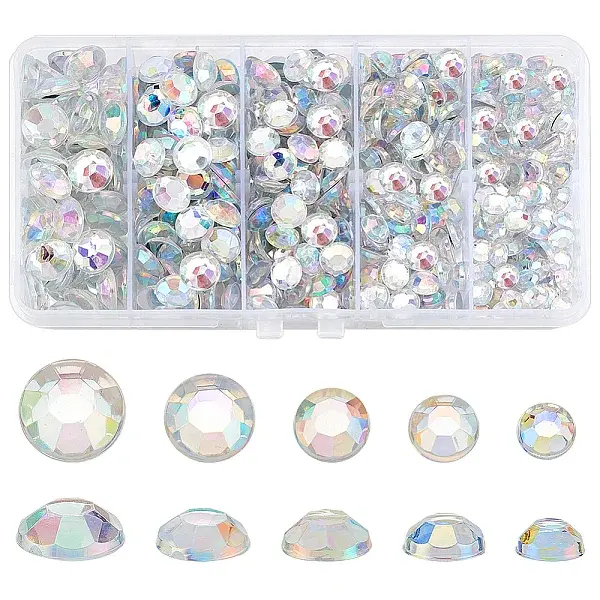 430pcs 5 Styles Plastic Cabochons