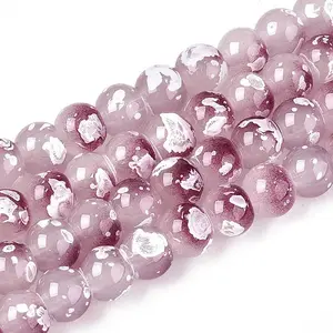 Baking Paint Glass Beads Strands