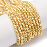 Electroplated Shell Pearl Beads Strands