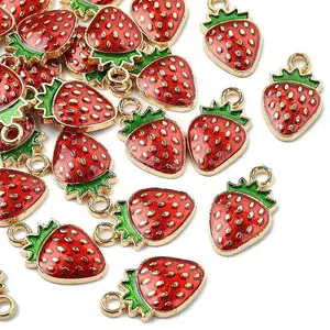 Light Gold Plated Alloy Enamel Pendants