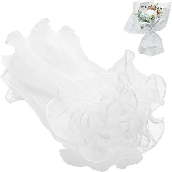 1Pc Organza Gauze Pleated Lace Trim