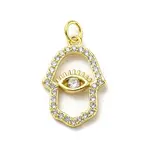 Brass Micro Pave Cubic Zirconia Pendants