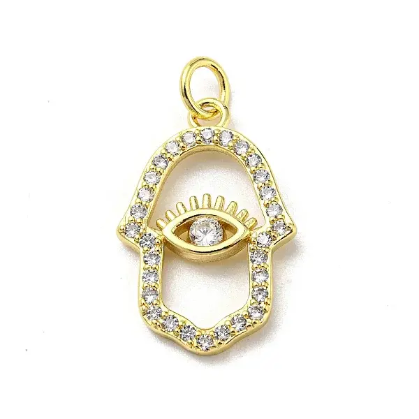Brass Micro Pave Cubic Zirconia Pendants