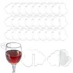 Cloud Acrylic Wine Glass Charms Tag