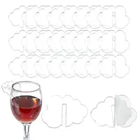 Cloud Acrylic Wine Glass Charms Tag