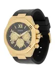 GUESS Analógové hodinky 'EQUITY'  zlatá / čierna