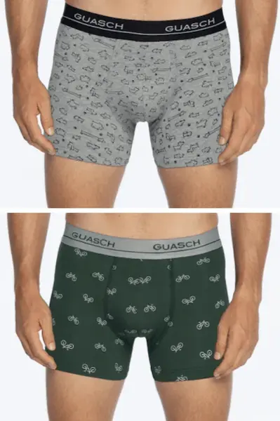 Pánské boxerky OSCAR z elastické bavlny, 2 ks XXL V dárkovém boxu 2 ks