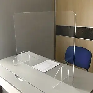 Ochranná stěna z plexiskla 900 x 650 mm s otvorem