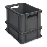 Euro přepravka ekonomická, 400x300x320 mm, 100% recyklovaná, šedá