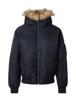 HOLLISTER Zimná bunda  brokátová / tmavosivá / čierna