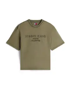 Tommy Jeans Tričko '90S NEW CLASSICS'  olivová