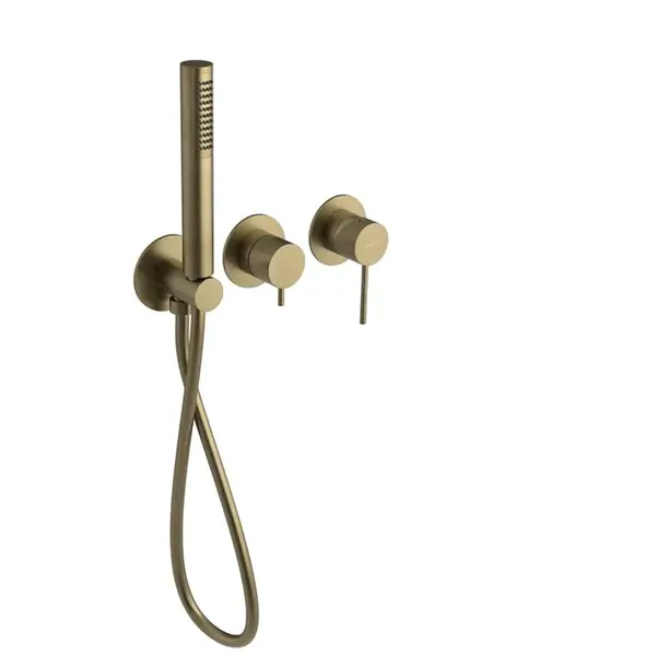 Sapho Ultrasan - Baterie pod omítku, 3-otvorová instalace, s tělesem, s příslušenstvím, matná zlatá UT045VG