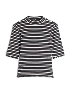 TOMMY HILFIGER Tričko  čierna / biela