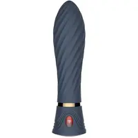 Sexy Elephant Vibrátor z dvojitého silikonu Blue Velvet (15 cm)