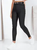 Jeansy damskie woskowane czarne Dstreet