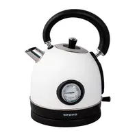 Retro konvice s analogovým teploměrem, bílá