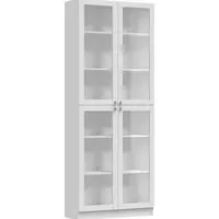 Vitrína 80 cm Pafos bílá 4 skla