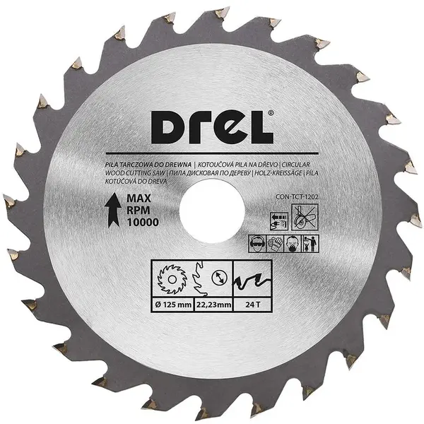 Pílový kotúč  do dreva, 125 mm x 24 T, Drel