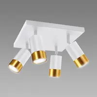 Stropné bodové svietidlo PUZON SPT GU10 4D WHITE/GOLD 04128 LS4