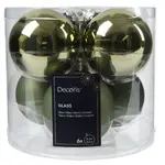 Vianočné sklenené gule 6 ks zelené Ø8 cm 9140656