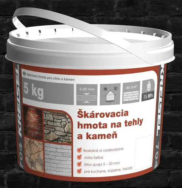 KREISEL Škárovacia hmota na tehly a kameň 704 5kg čierna
