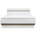 Postel Lionel Li12/160 dub sonoma/bílá s úložným prostorem