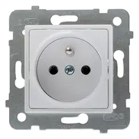 Zásuvka jednoduchá Z/U biela  GP-1QZ/M