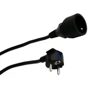 Predlžovací kábel 1X H05VV-F 3G1.0 3,0 m čierny 28218