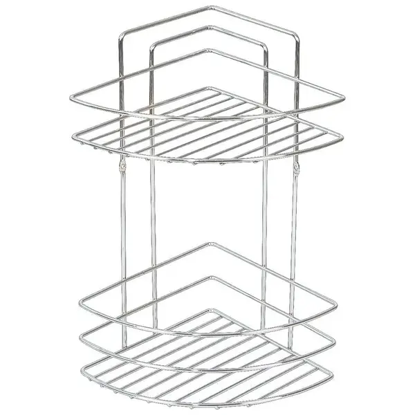 Koupelnová rohová polička dvoupatrová chrom MX0964