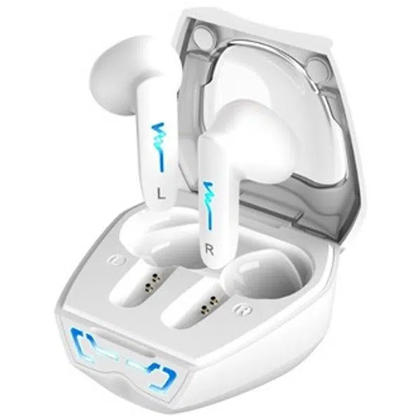 Genius HS-M920BT, mikrofon, přepínání skladeb, bílá, 2.0, s nabíjecí krabičkou, sportovní typ USB-C