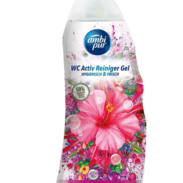 Ambi Pur WC Active gel ibišek & růže 750 ml