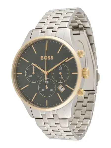 BOSS Analógové hodinky 'AVERY'  zlatá / čierna / strieborná
