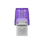 Kingston DataTraveler MicroDuo 3C 64GB USB-A + USB-C fialová