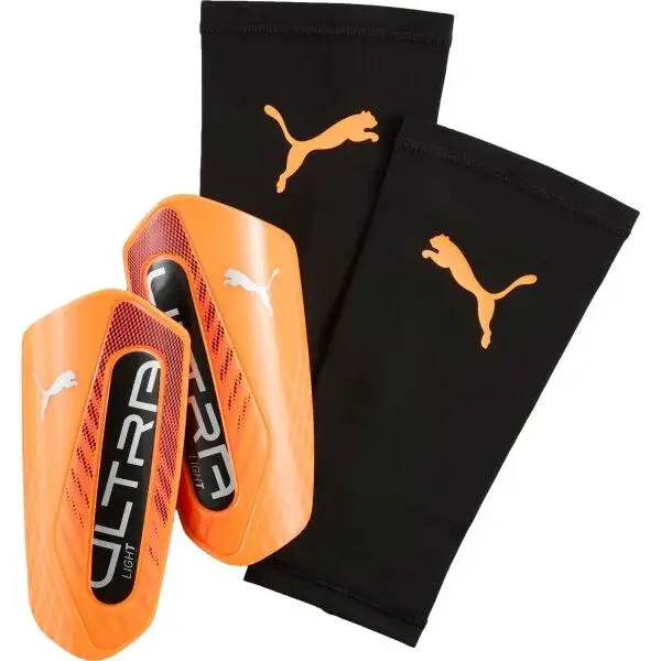 Puma ULTRA LIGHT SLEEVE Futbalové chrániče, oranžová, veľkosť