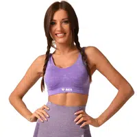 Dámský sportovní top Boco Wear Violet Melange fialová M