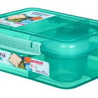 Sistema Lunch 3 komorová krabička s 2 tácky a kelímkem 1,65 l mix