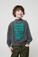 Dětská bavlněná mikina Bobo Choses Snake šedá barva, s potiskem, 225BC006