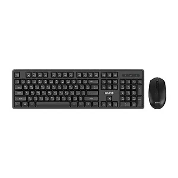 Marvo WS005 BK, klávesnice s bezdrátovou myší, US, kancelářská, černá