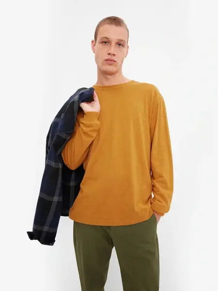 GAP Tričko organic s dlouhým rukávem - Pánské