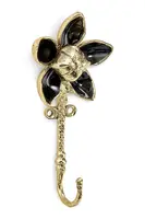 Nástěnný věšák Doing Goods Liv Flower 13 x 6,5 x 3 cm žlutá barva