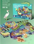 Dětské puzzle – Deštný prales, 287 dílků + 3D zvířátka