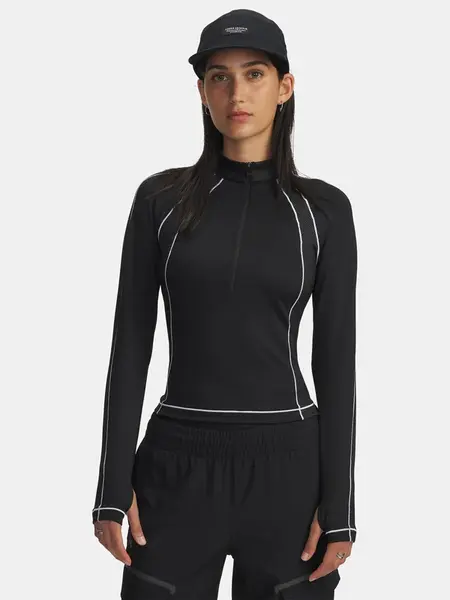 Under Armour UA ColdGear Textured 1/2 Zip-BLK Women's T-Shirt - Women's