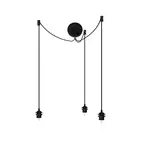 Závěs pro stínidla Cannonball black cluster 3 Ø 12cm L 2,5 m - UMAGE