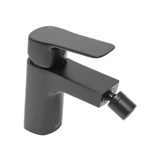 Bidetová batéria SAT Cube Way s výpusťou čierna matná CU235C