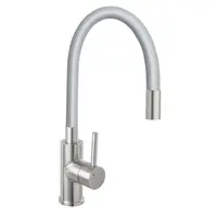 Drezová batéria Novaservis so silikónovým ramienkom sivá-nerez 70710,4S