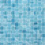 Sklenená mozaika Premium Mosaic aqua blue 30x30 cm lesk MOSCH192