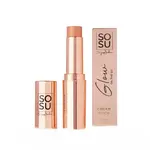 SOSU Cosmetics Glow On The Go tvářenka v tyčince se třpytkami Coral 7 g