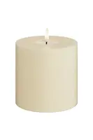 Led sviečka Deluxe Homeart Cream Bloklys 10 x 10 cm